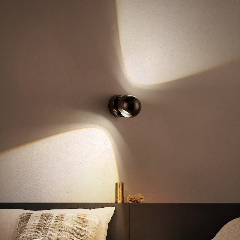 Ball Shade Metal Wall Sconce Modern Style 2 Lights Wall Mount Lighting