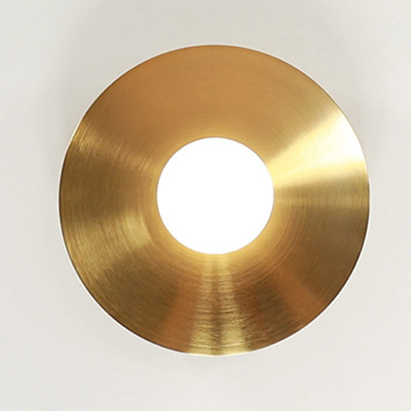 Modern Style Sphere Wall Light Sconces Glass 1 Light Wall Lighting Ideas in Gold