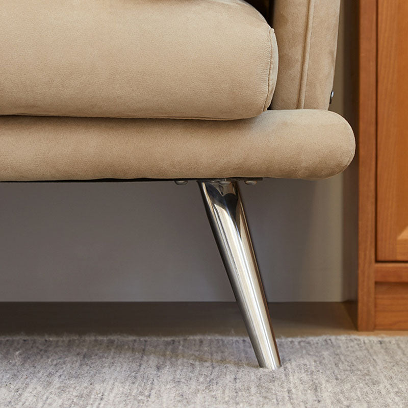 3/4-seat Modern Brown Sofa Wear-resistant Sofa with Metal Legs