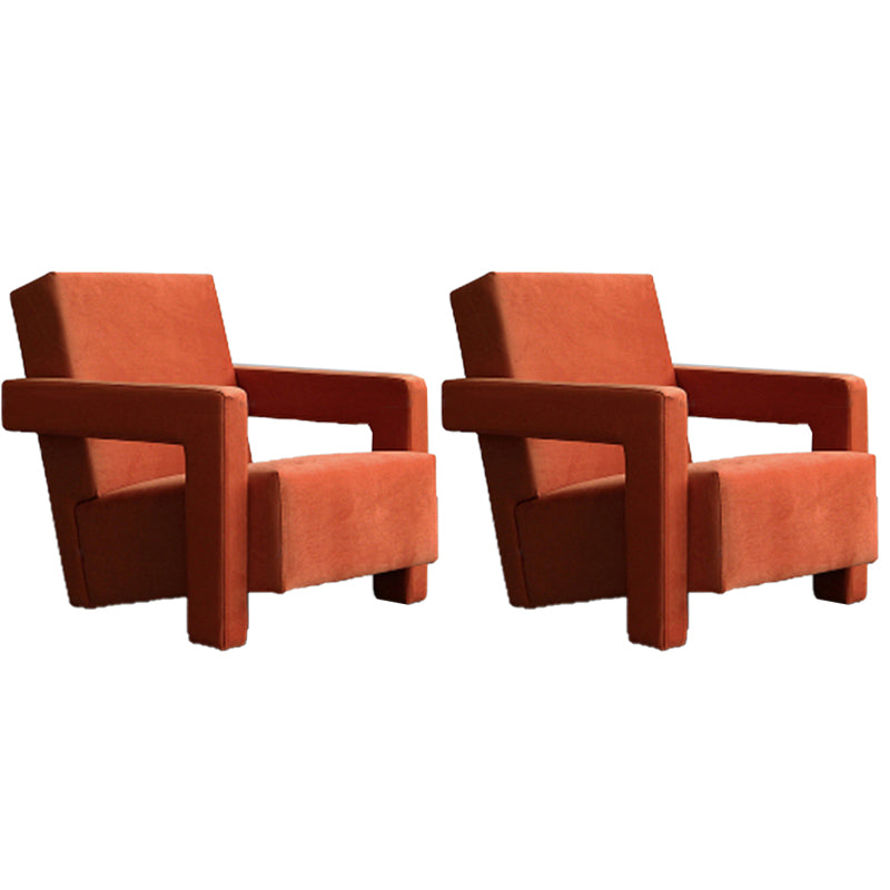 Nordic Fabric Arms Included Square Arms Fixed Back Accent Room Chair