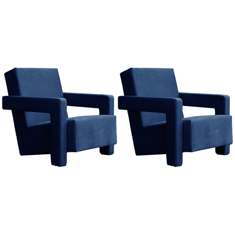 Nordic Fabric Arms Included Square Arms Fixed Back Accent Room Chair