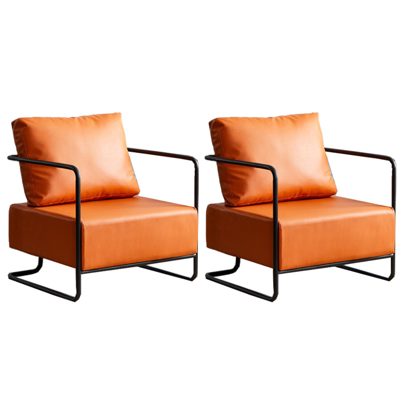 Contemporary Arms Included with Pillow Round Arms Accent Armchair