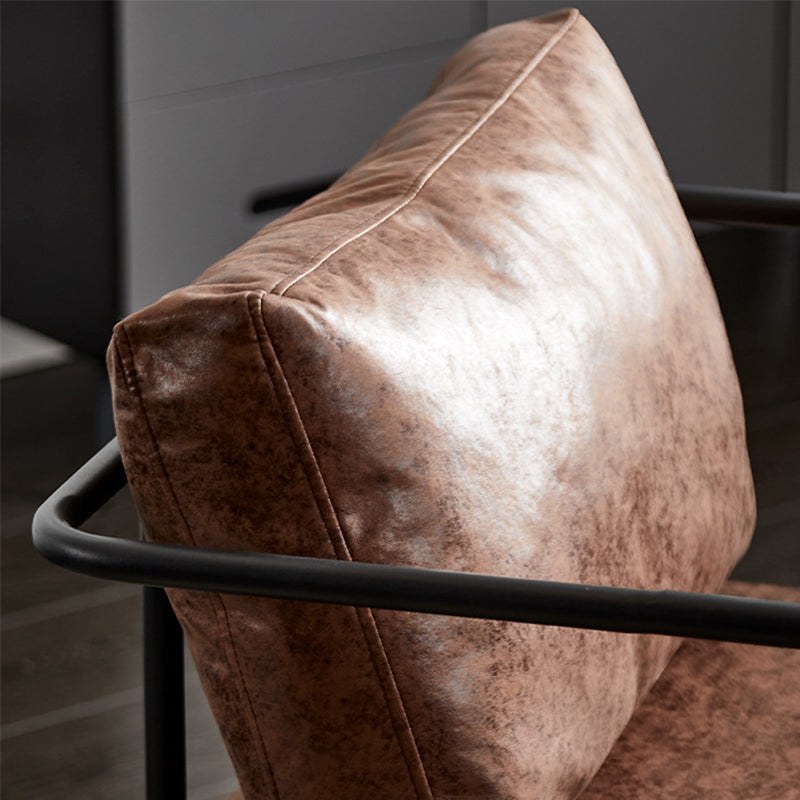 Contemporary Arms Included with Pillow Round Arms Accent Armchair