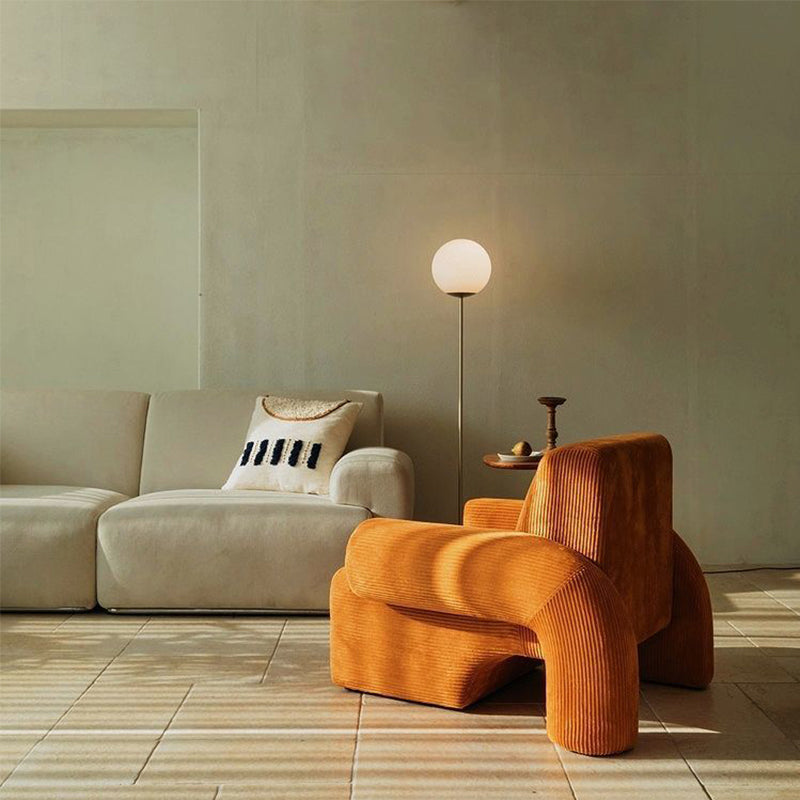 Nordic Arms Included Round Arms Tight Back Living Room Accent Armchair
