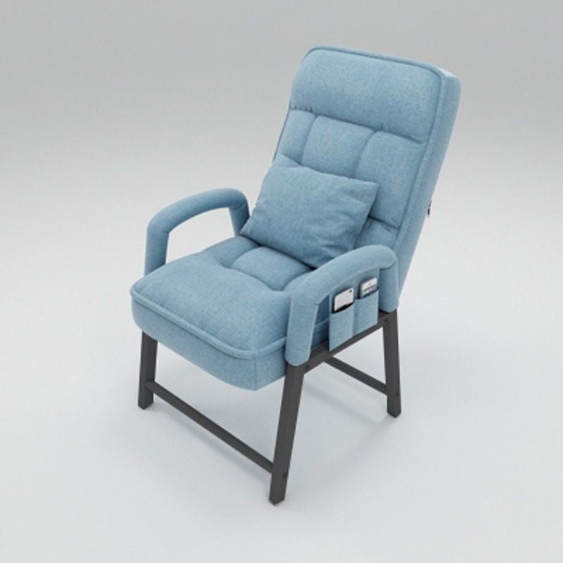 Contemporary Fabric Arms Included with Black Legs Lounge Chair