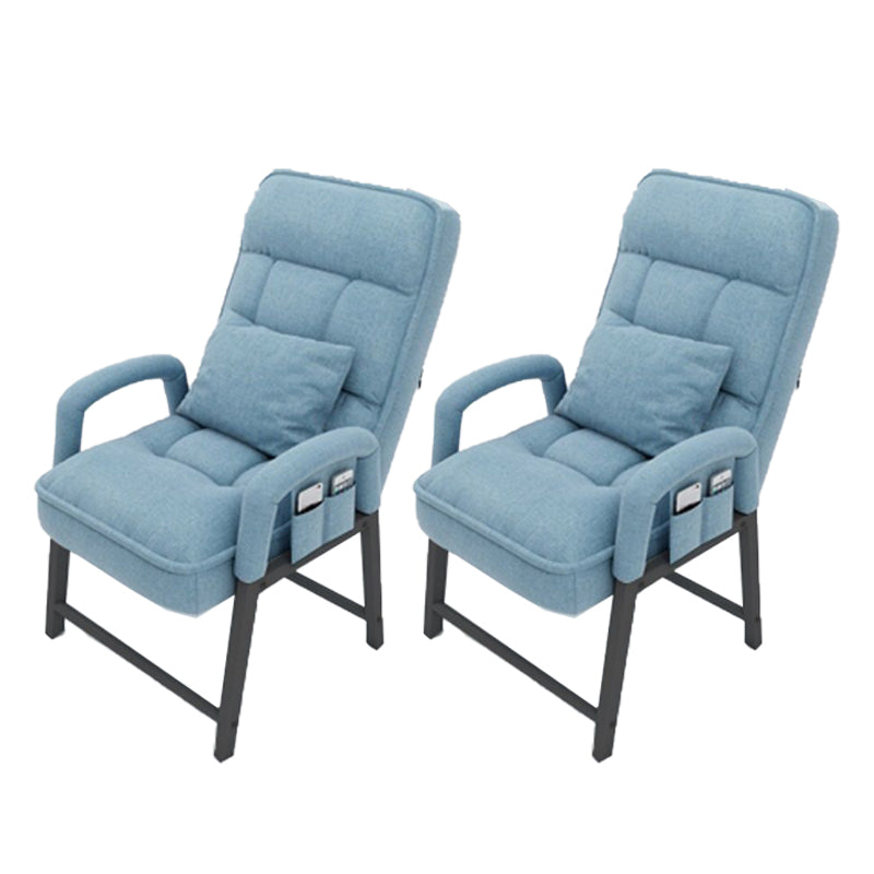 Contemporary Fabric Arms Included with Black Legs Lounge Chair