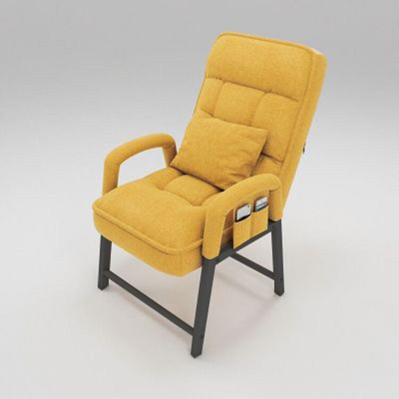Contemporary Fabric Arms Included with Black Legs Lounge Chair