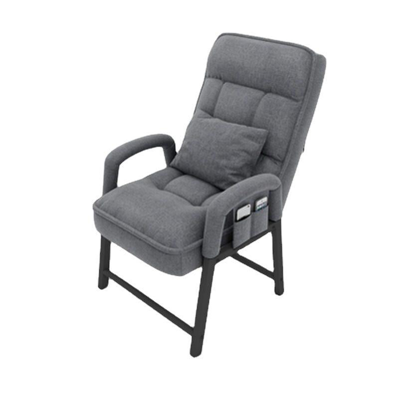 Contemporary Fabric Arms Included with Black Legs Lounge Chair
