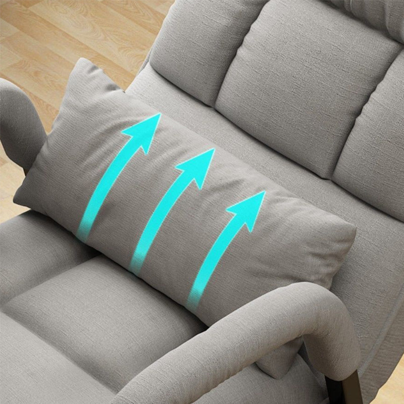 Contemporary Fabric Arms Included with Black Legs Lounge Chair