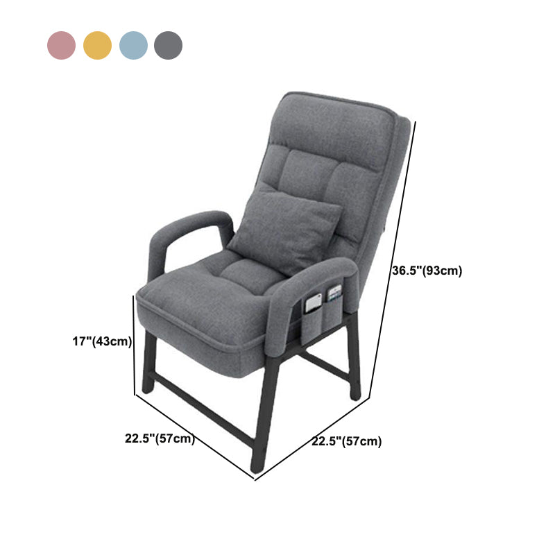 Contemporary Fabric Arms Included with Black Legs Lounge Chair