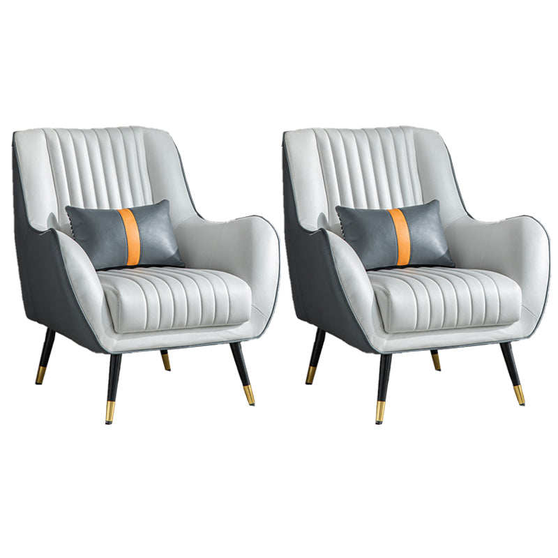 Contemporary Bonded Leather Arms Included Basic Four Leg Accent Armchair