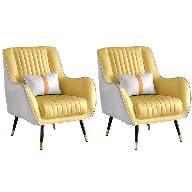 Contemporary Bonded Leather Arms Included Basic Four Leg Accent Armchair