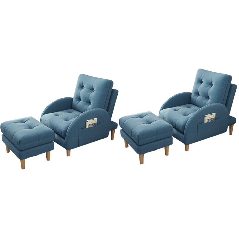 Contemporary Arms Included Basic Four Leg Biscuit Back Accent Room Chair
