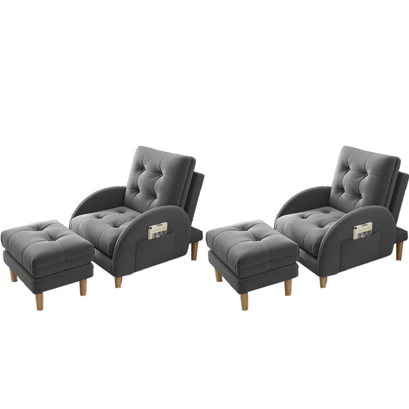 Contemporary Arms Included Basic Four Leg Biscuit Back Accent Room Chair
