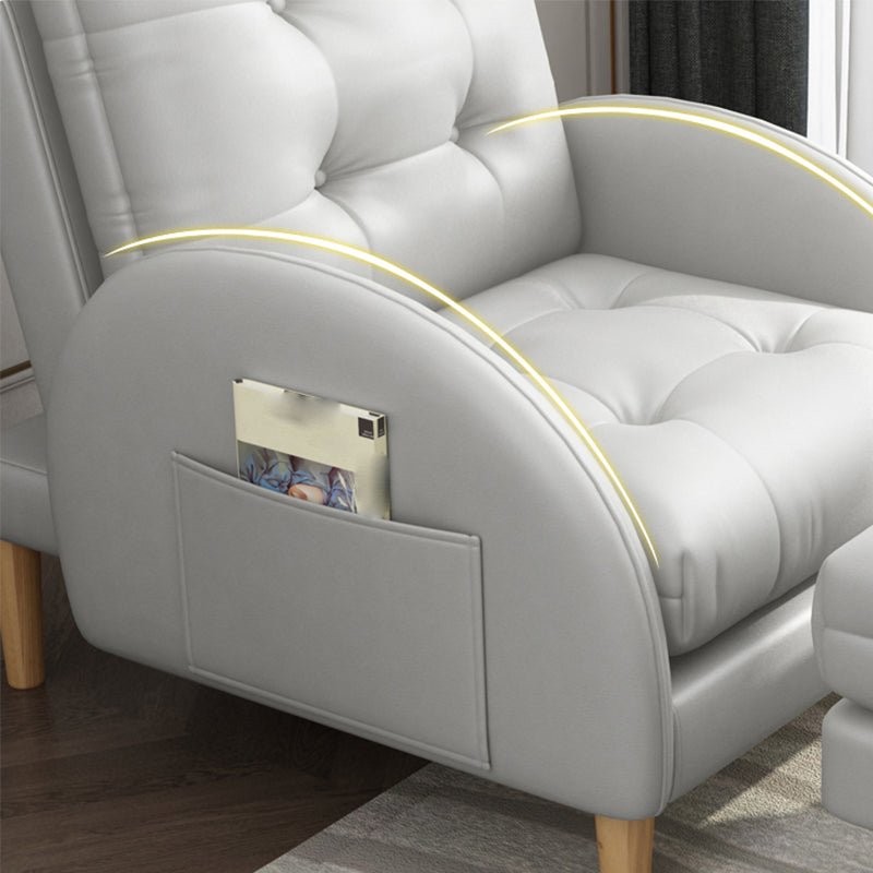 Contemporary Arms Included Basic Four Leg Biscuit Back Accent Room Chair