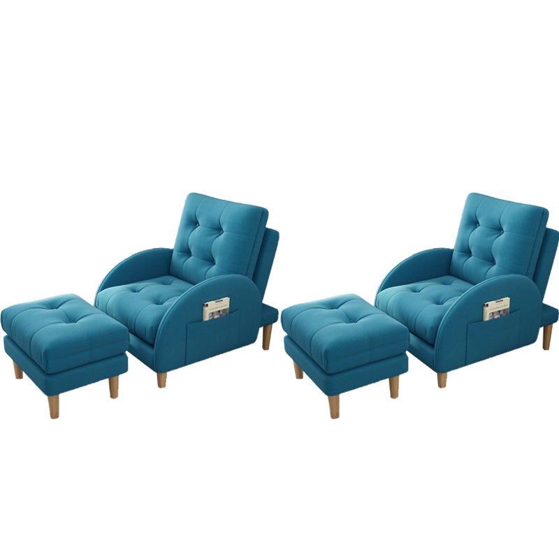 Contemporary Arms Included Basic Four Leg Biscuit Back Accent Room Chair
