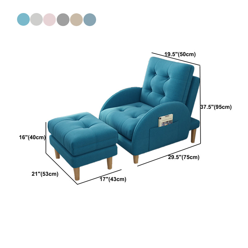 Contemporary Arms Included Basic Four Leg Biscuit Back Accent Room Chair