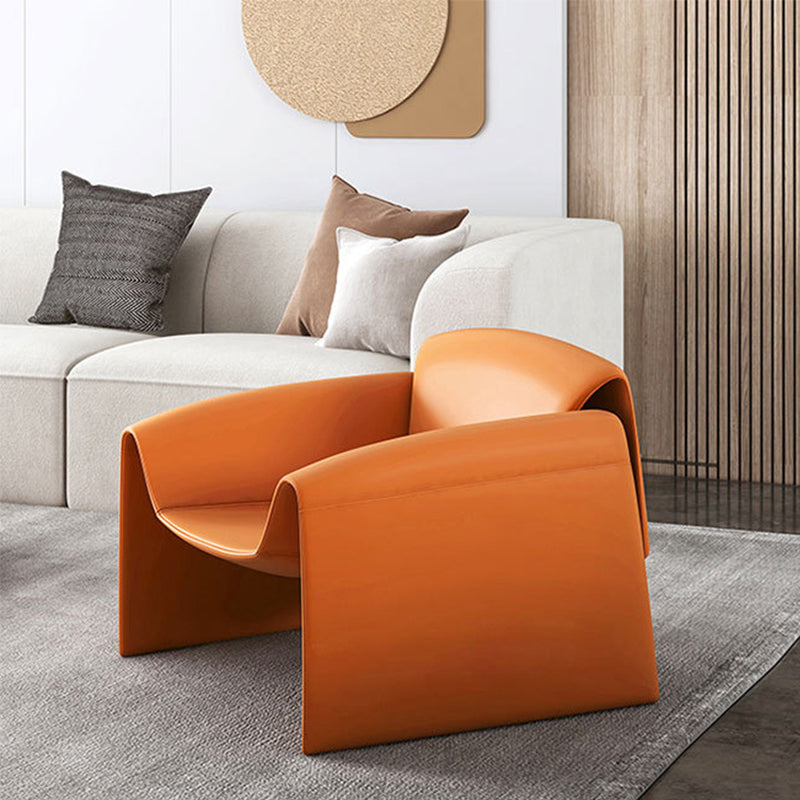 32.68" Wide Contemporary Style Single Sofa Chair Leather Arm Chair