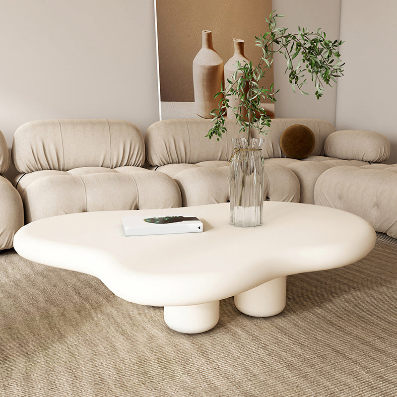 Scandinavian 3 Legs Coffee Table Free form Wooden Coffee Table for Home