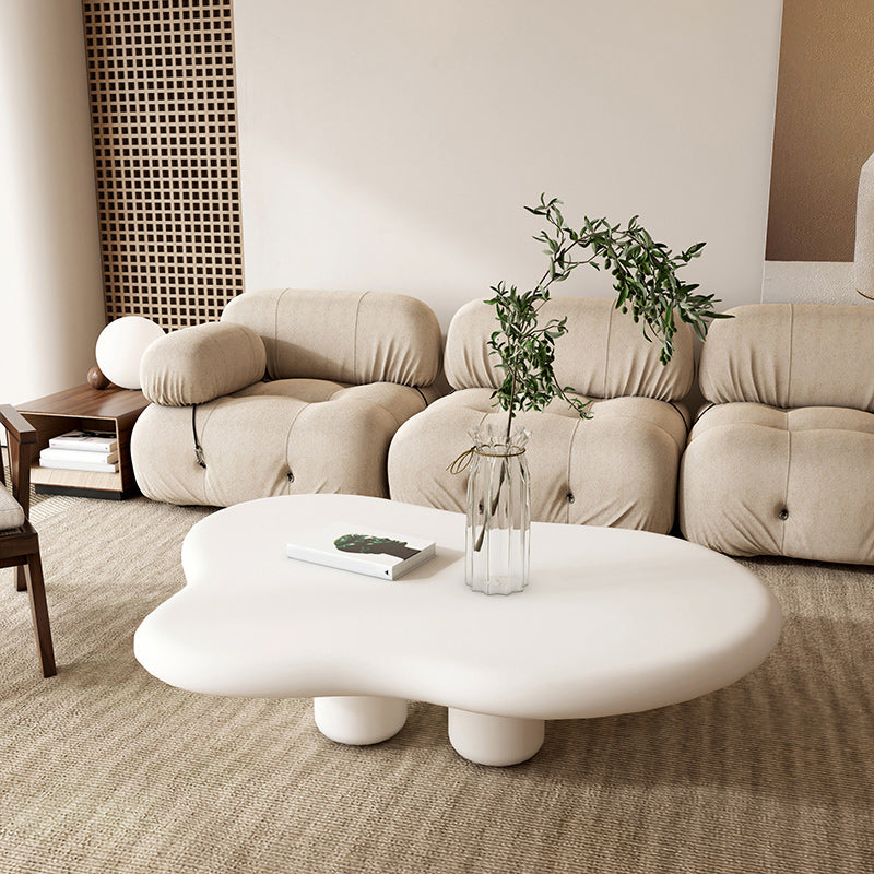 Scandinavian 3 Legs Coffee Table Free form Wooden Coffee Table for Home