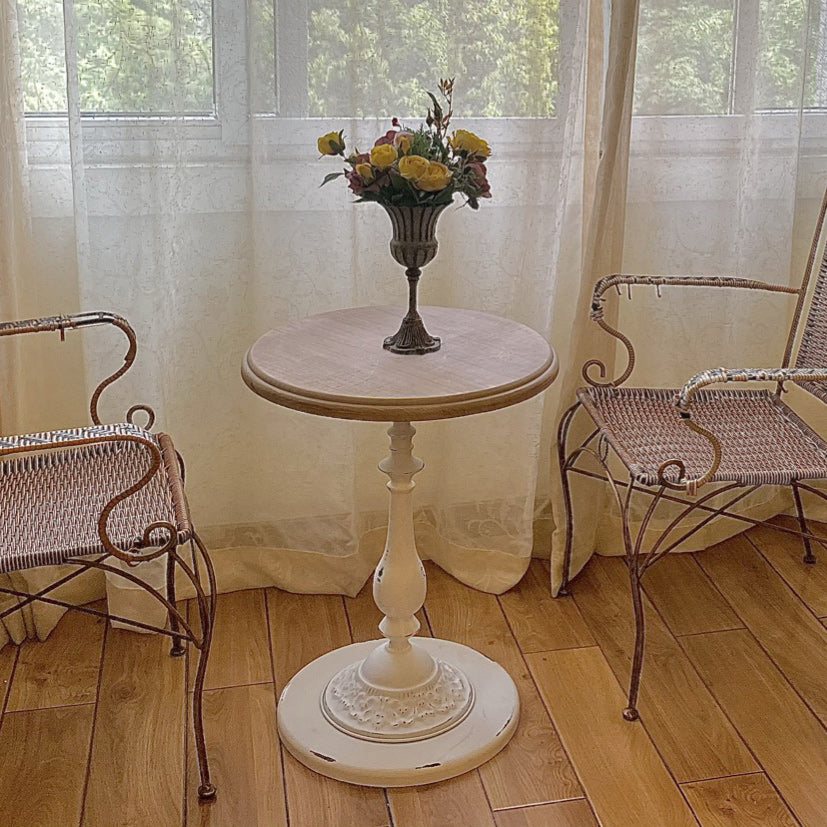 French Country Distressed Cocktail Table Wooden Coffee Cocktail Table for Home