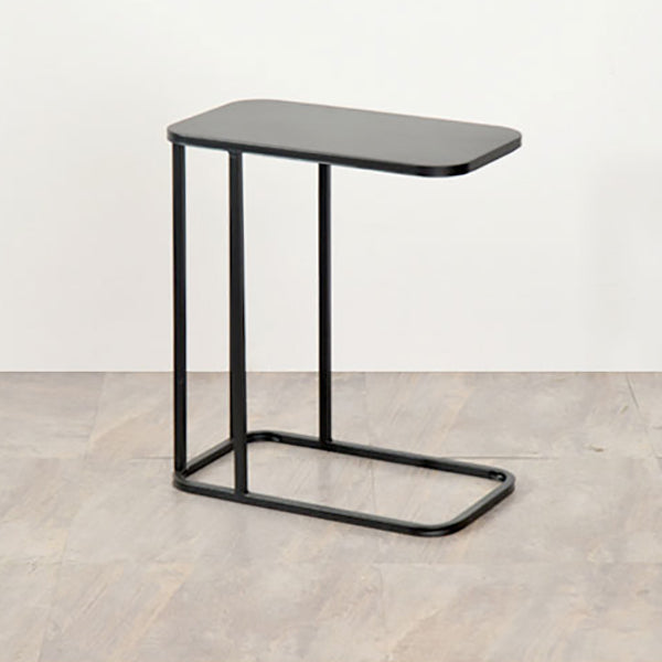 Mid-century Modern Rectangle Top End Table 22.8" Tall Metal C Side Table