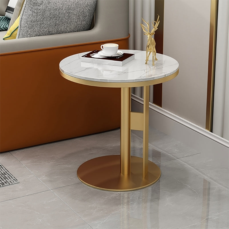 19.69" Tall Contemporary Style Side End Table Round Sofa Side Accent Table