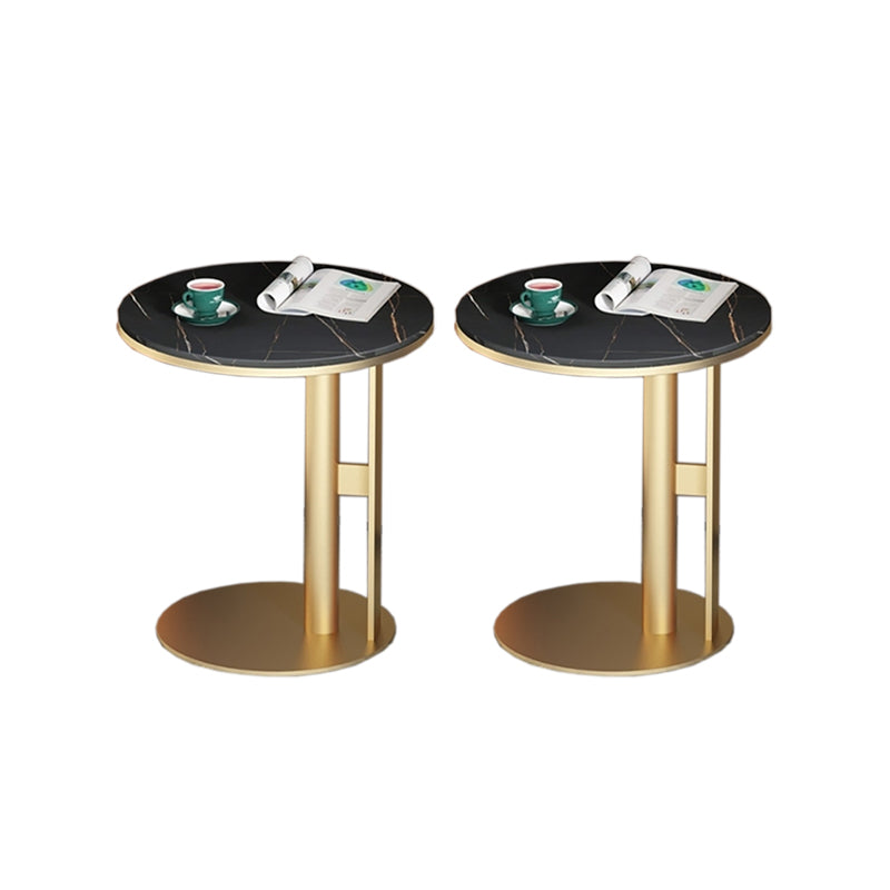 19.69" Tall Contemporary Style Side End Table Round Sofa Side Accent Table