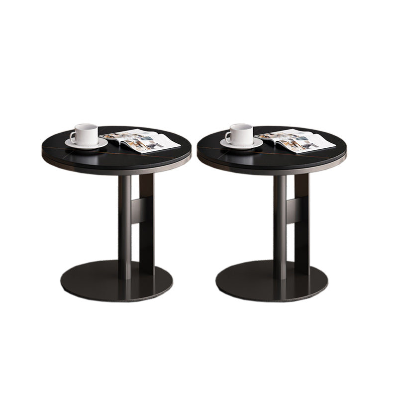19.69" Tall Contemporary Style Side End Table Round Sofa Side Accent Table