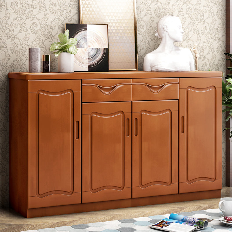 Modern Wood Accent Cabinet Standard Bar Pulls Cabinet with Drawer