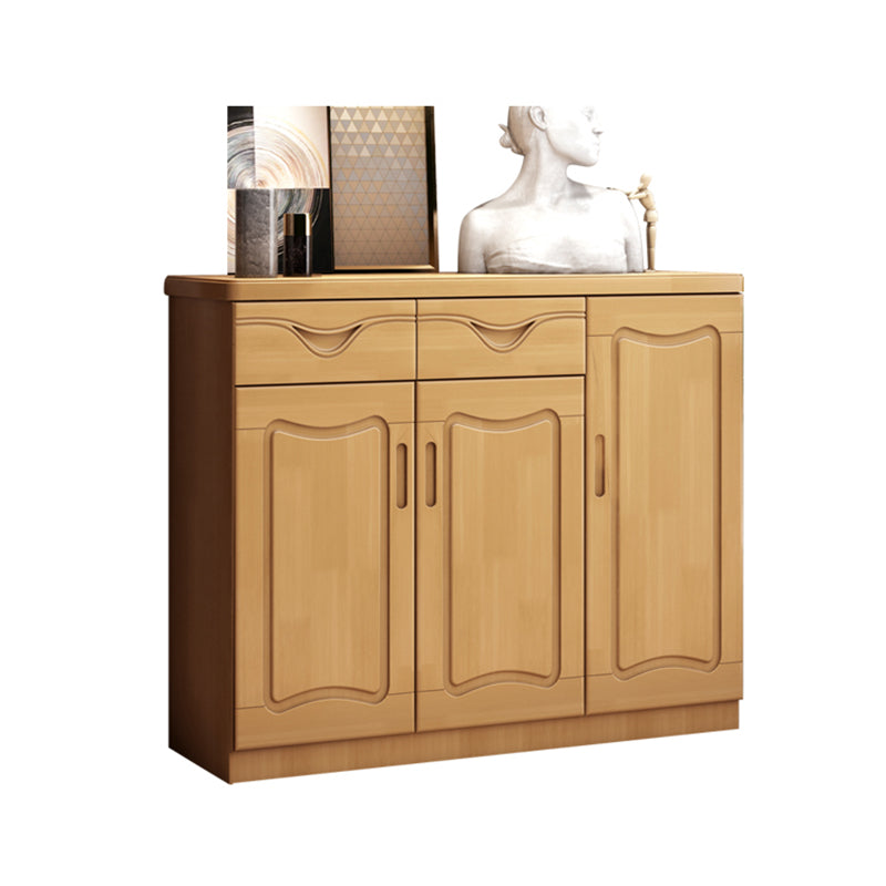 Modern Wood Accent Cabinet Standard Bar Pulls Cabinet with Drawer