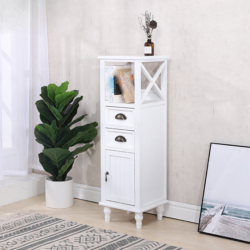 Wood Modern Cabinet Rectangular Minimalist Side Cabinet with Drawer