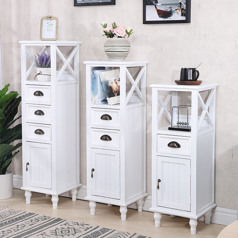 Wood Modern Cabinet Rectangular Minimalist Side Cabinet with Drawer
