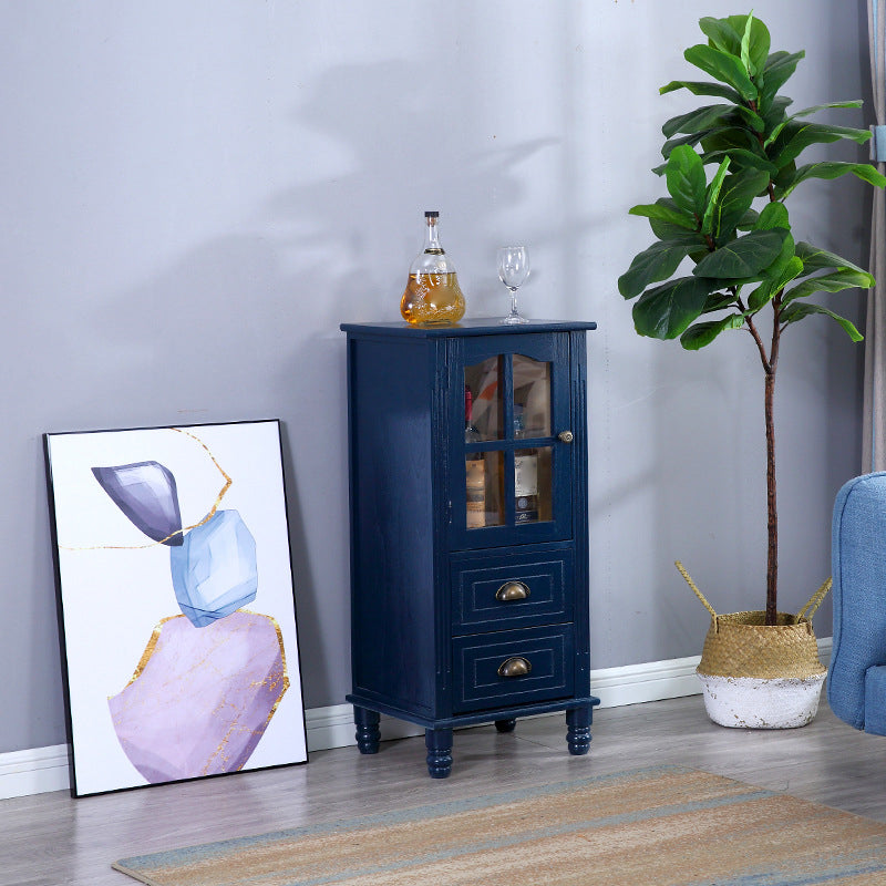 Wood Modern Cabinet Rectangular Minimalist Side Cabinet with Drawer
