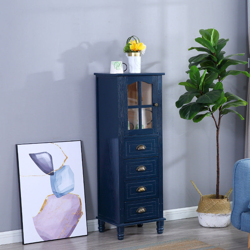Wood Modern Cabinet Rectangular Minimalist Side Cabinet with Drawer