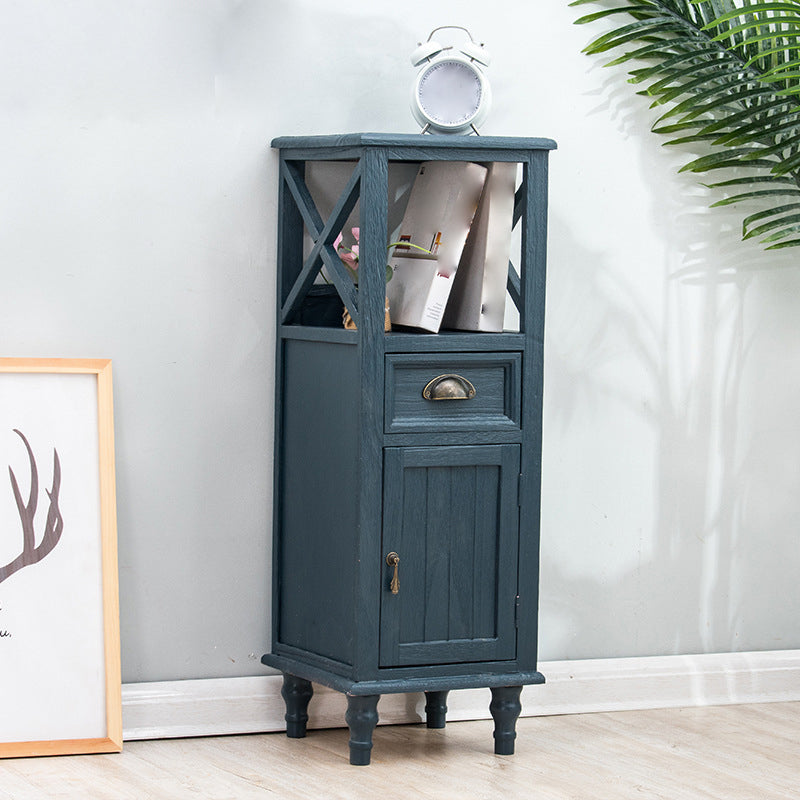 Wood Modern Cabinet Rectangular Minimalist Side Cabinet with Drawer