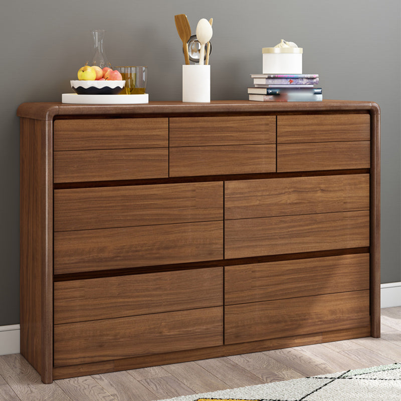 Modern Rectangular Cabinet Wood Minimalist Side Cabinet with Drawer