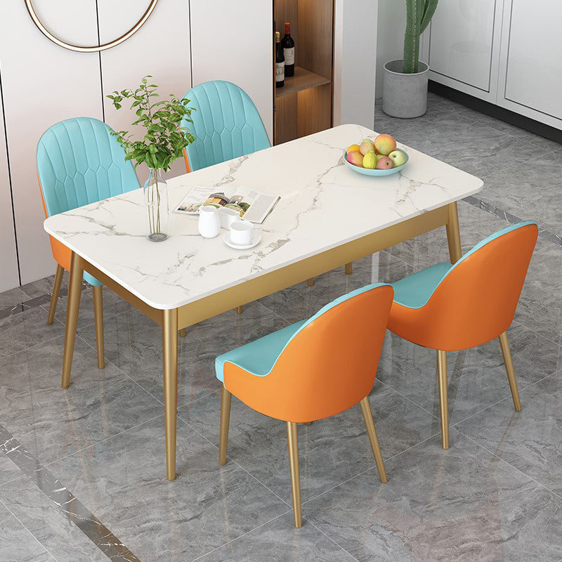 Sintered Stone Dining Table Traditional Luxury Rectangle Table for Home