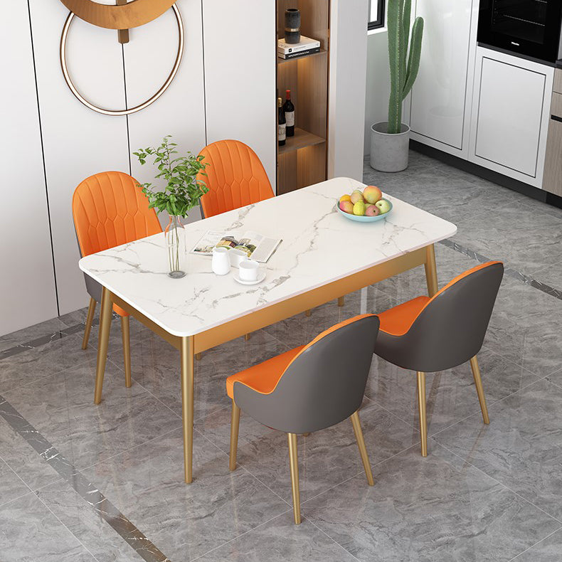 Sintered Stone Dining Table Traditional Luxury Rectangle Table for Home