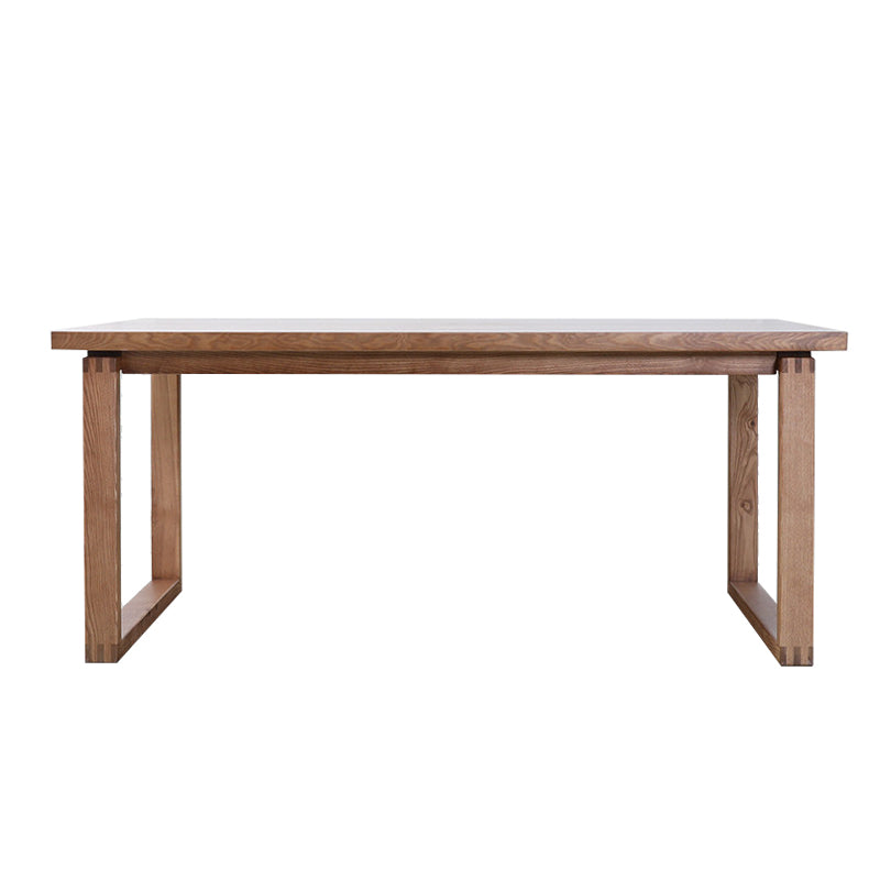 Modern Pine Solid Wood Dining Table Sled Base Dining Table in Natural