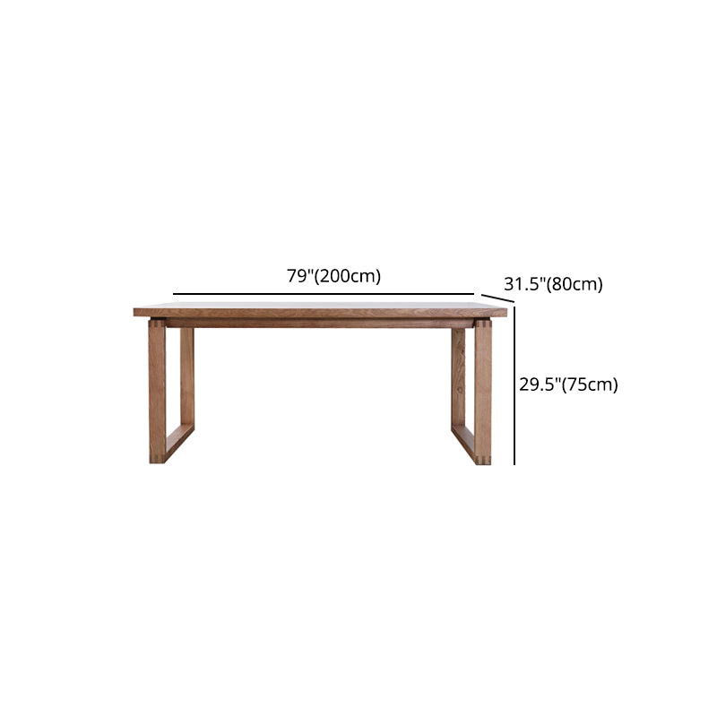 Modern Pine Solid Wood Dining Table Sled Base Dining Table in Natural