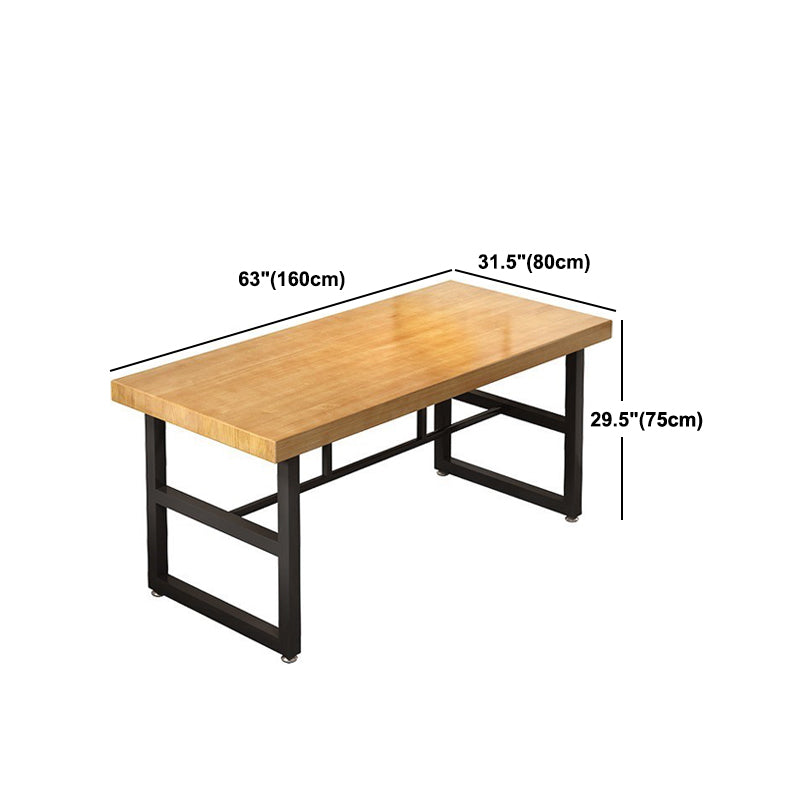 Industrial Dinning Table with Wood Rectangle Dining Table for Home