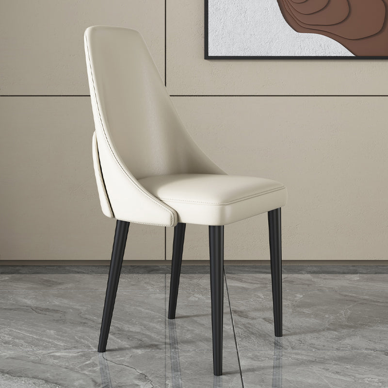 Glam Style Dining Chairs PU Leather Dining Side Chair for Indoor