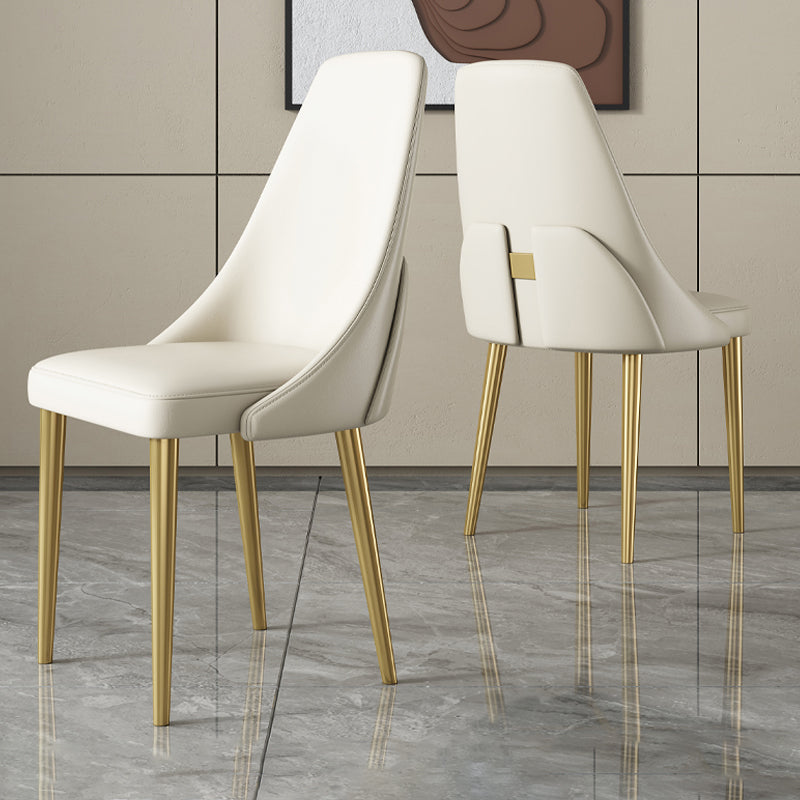 Glam Style Dining Chairs PU Leather Dining Side Chair for Indoor