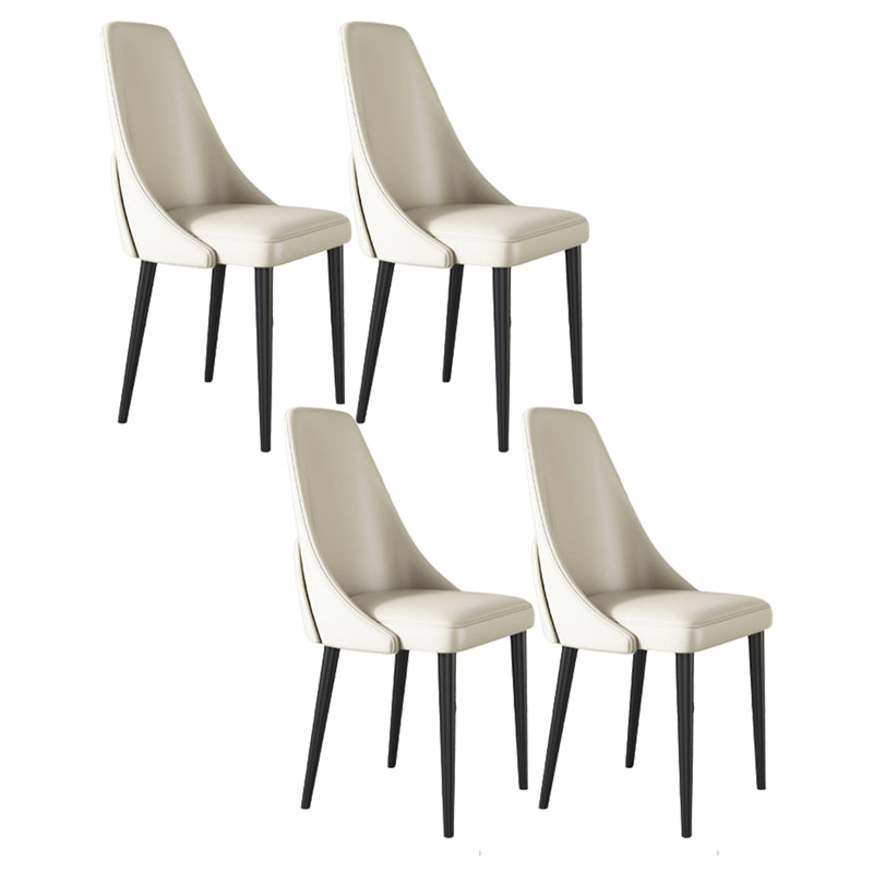Glam Style Dining Chairs PU Leather Dining Side Chair for Indoor