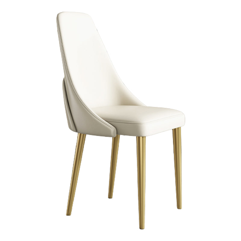 Glam Style Dining Chairs PU Leather Dining Side Chair for Indoor