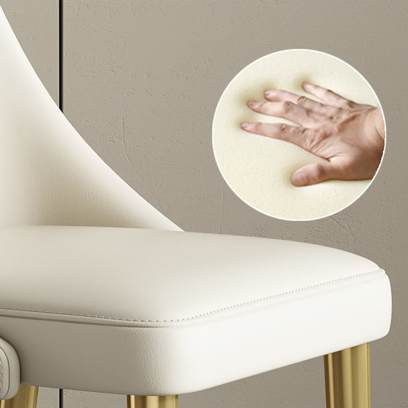 Glam Style Dining Chairs PU Leather Dining Side Chair for Indoor