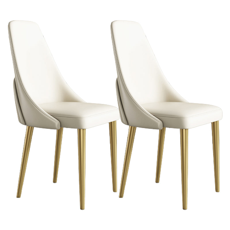 Glam Style Dining Chairs PU Leather Dining Side Chair for Indoor
