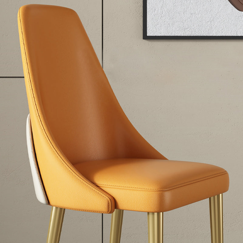 Glam Style Dining Chairs PU Leather Dining Side Chair for Indoor