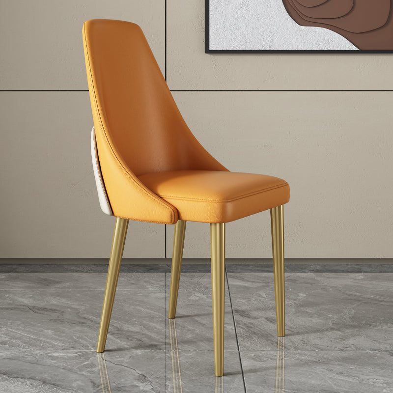 Glam Style Dining Chairs PU Leather Dining Side Chair for Indoor